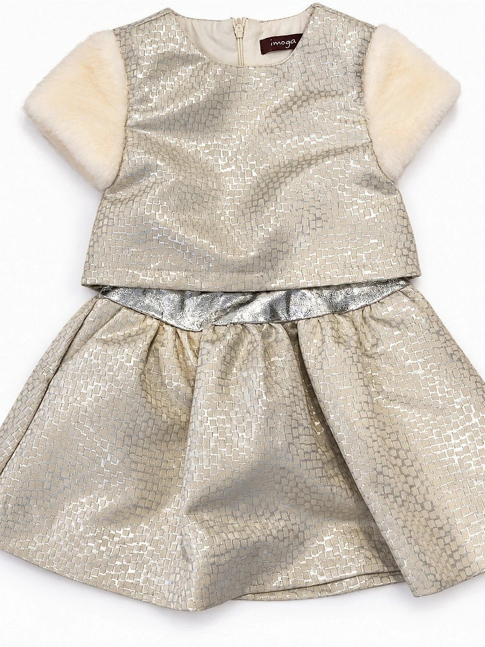 Imoga Girls Formal Metallic Dress - Picture 2 of 8